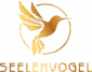 Ein goldener Kolibri mit dem Schriftzug "Seelenvogel". Symbolbild für die Trauma Praxis